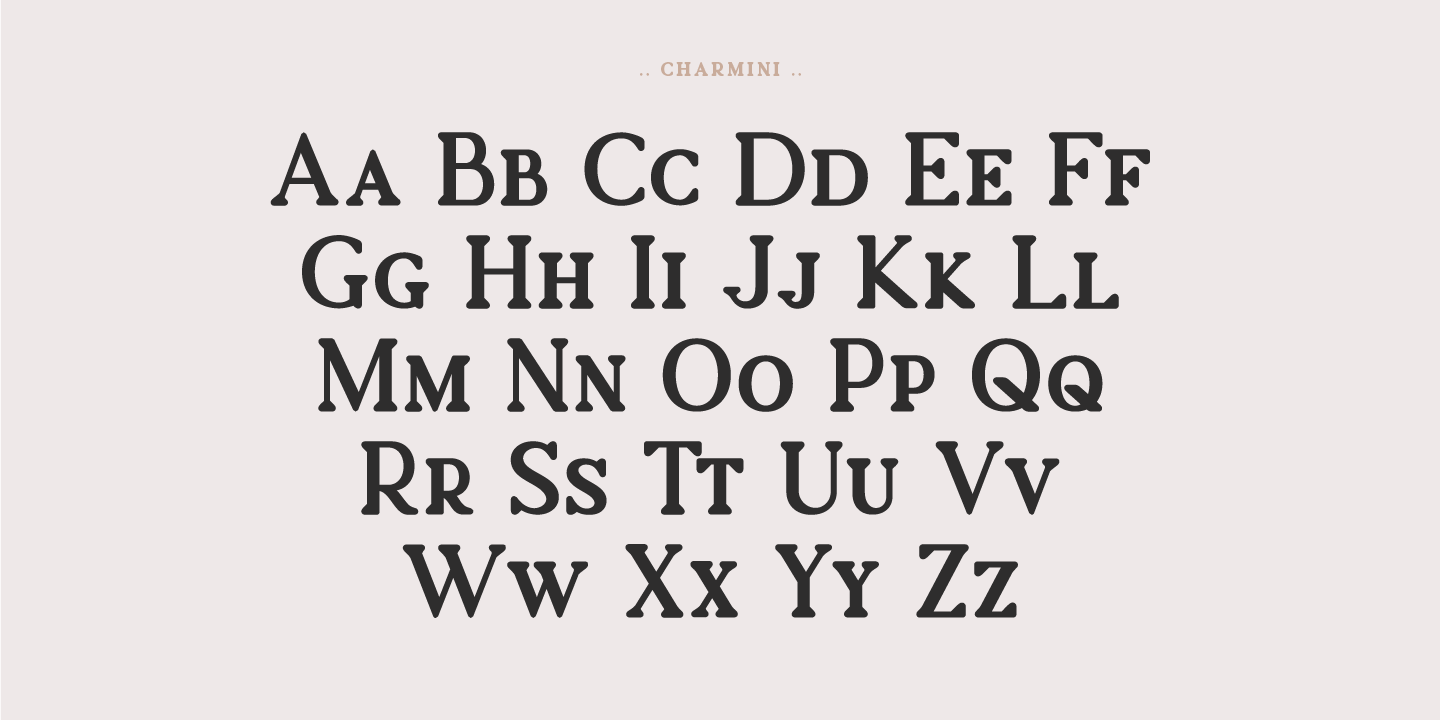 Ejemplo de fuente Charmini Light Italic